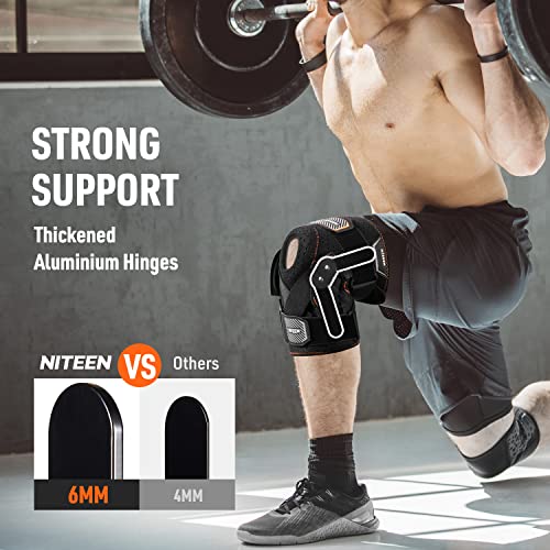 Niteen Hinged Knee Brace For Knee Pain With Side Stabilizers Knee Braces For Women Men Adjustable Knee Pad For Meniscus Tear Plus Size Compression Patella Gel Pads Knee Support For Acl, Mcl #TOP1