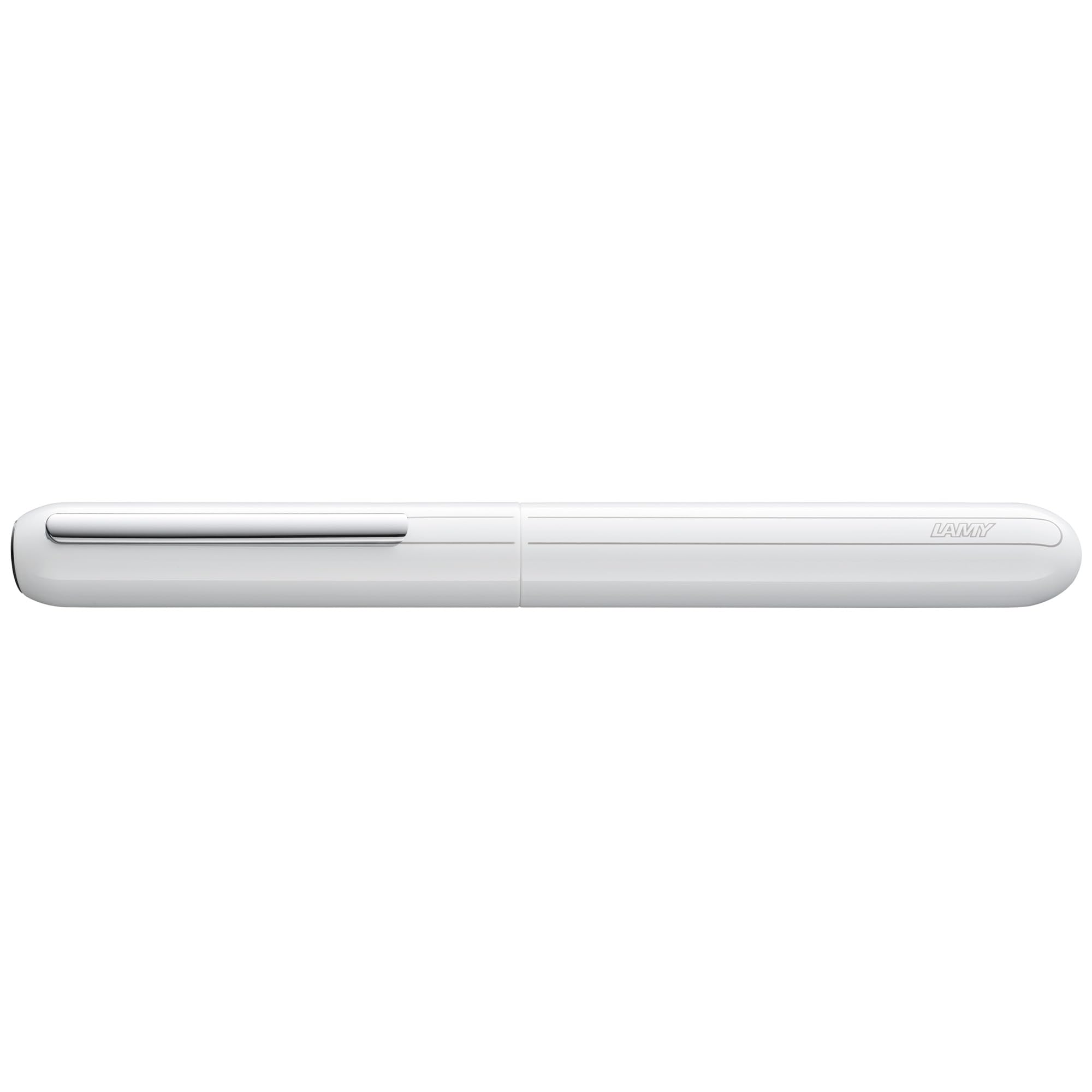 LAMY dialog pianowhite – pluma estilográfica sin capuchón con mecanismo giratorio –plumín de oro de 14 ct, parc. chapado en platino y tamaño EF –cartucho de tinta T 10 azul y conv. Z 27 –para diestros