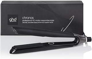 ghd chronos - plancha de pelo profesional, lisos, rizos y ondas de alta definición, 3 veces más rápida, tecnología HD motion-responsive, temperatura óptima de peinado 185ºC