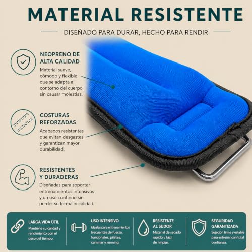 Miniatura 5 de Hxg.Pesas De Tobillo Con Correas Ajustables Para Ejercicios De Fitness. Tu Casa Es Tu Gimnasio. 1