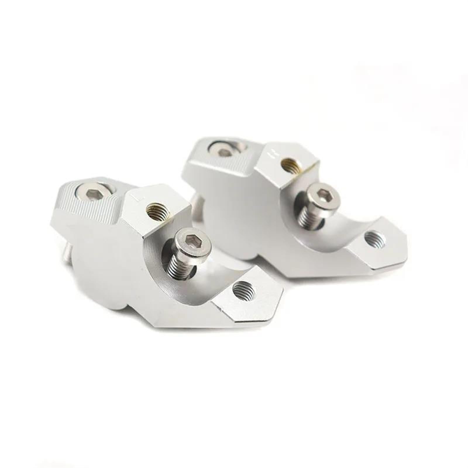 Elevadores De Manillar Para Moto BMW - F850GS, F900R, F900XR | Plata | 28mm | Alzas Para Viajes Largos