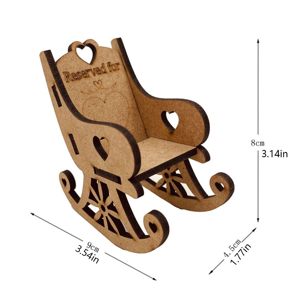 Rocking Chair Collectible Figurine Landscape Ornament Decorative For For Children Birthday Wedding Presen