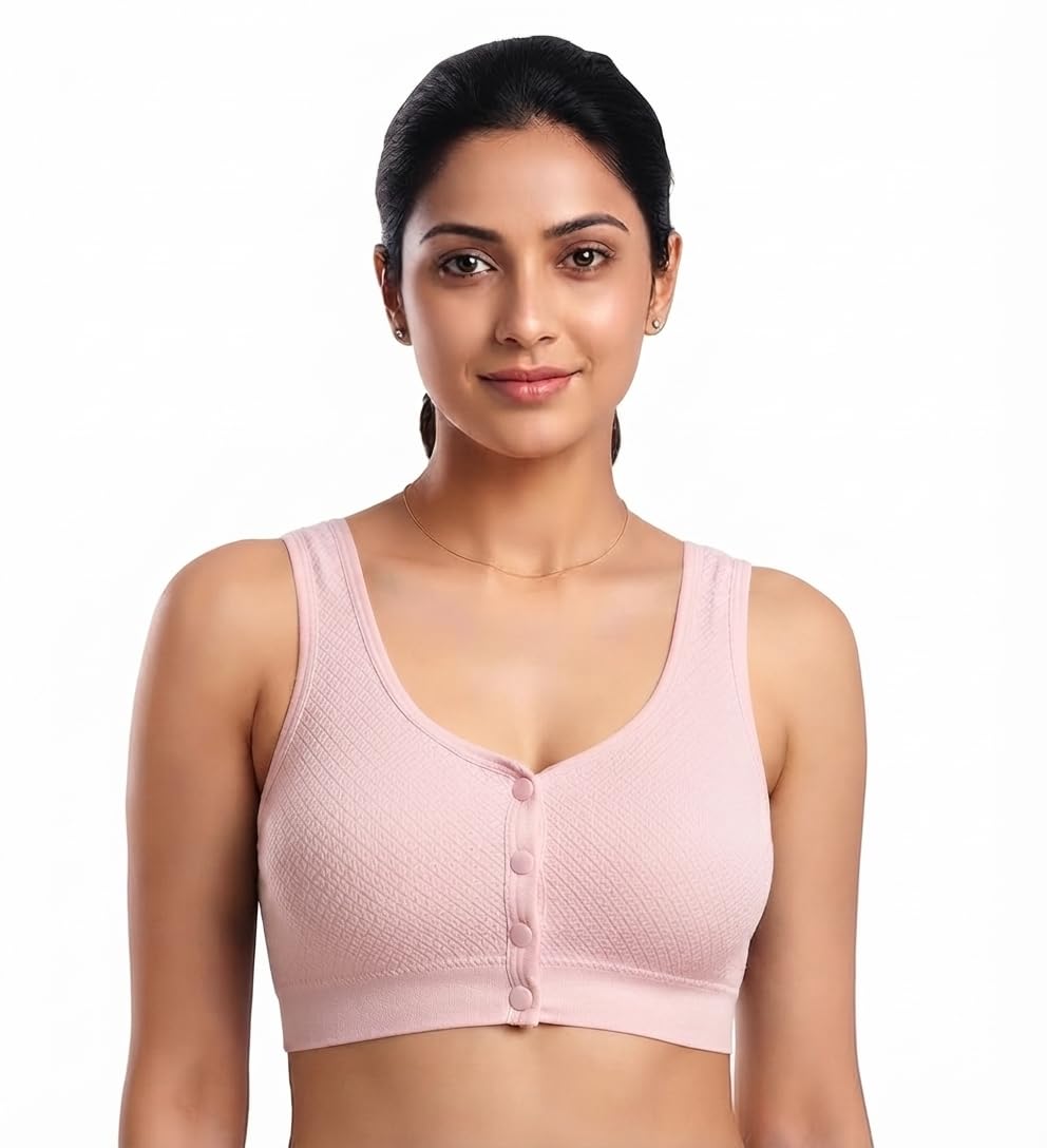 Jalodari Maternity Feeding Bra Padded Nursing Bra with Front Open Easy Baby Breastfeeding New Moms-image-10