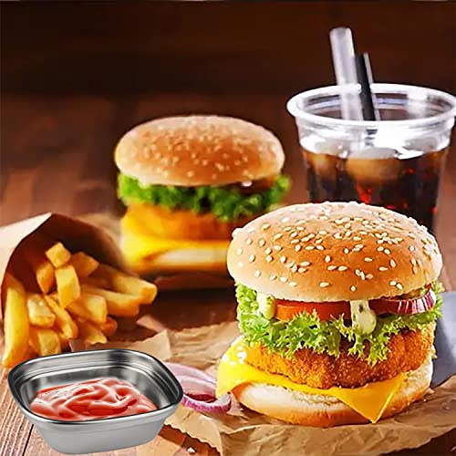 Chwaika Stainless Steel Sauce Cups Ramekin Dipping Sauce Cups Set Of 10 Square Sauce Dish Condiment Cups (Sdf-10) #TOP6