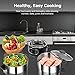 Secura 2 Stainless Steel Food Steamer 8.5 Qt Electric Glass Lid Vegetable Steamer Double Tiered Stackable Baskets with Timer