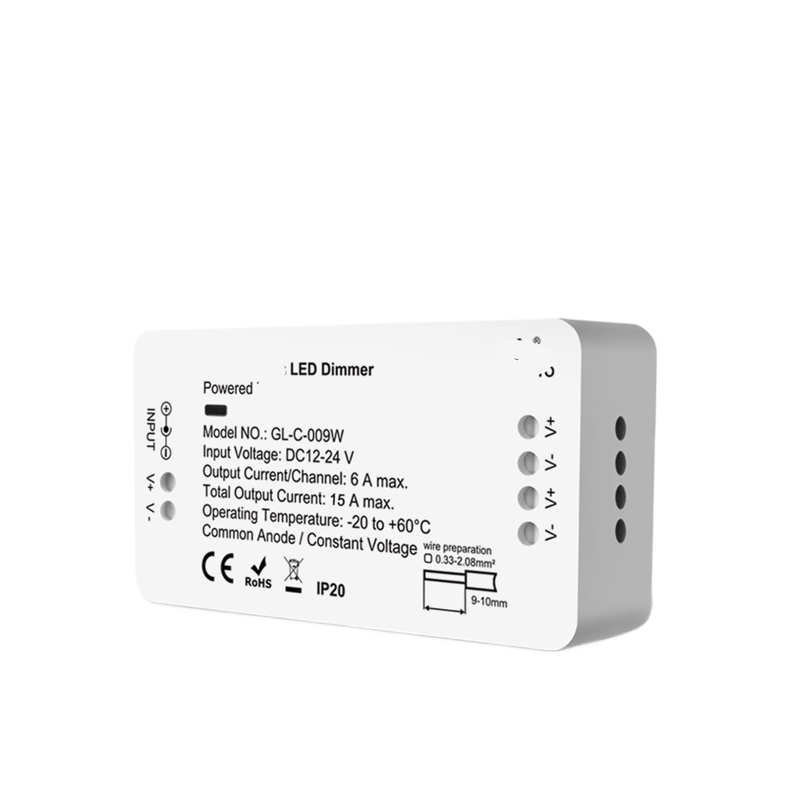 Contrôleur LED RGBCCT et RGBW ruban lumineux variateur DC 12V 24V