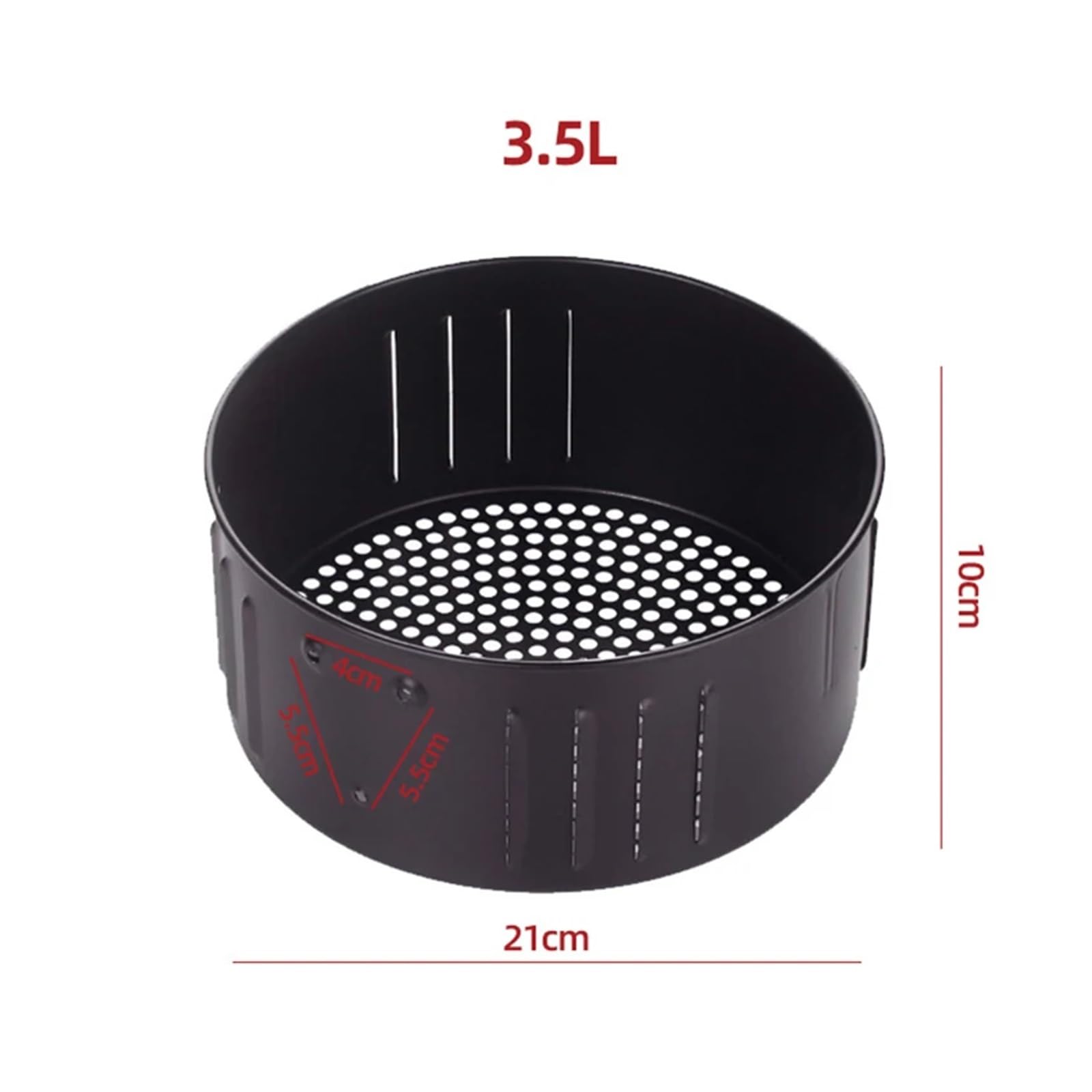 Genérico Cesta de Repuesto for freidora de Aire de 2,6/3,5 l, Drenaje for Horno y freidora de Aire, Accesorios for freidoras de Aire(3.5L)