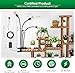 SANSI LED Grow Lights for Indoor Plants, Lifetime Free Bulb Replacement, 600W Full Spectrum 4-Gooseneck Clip Plant Grow Light, Plant Light with Timer 4/8/12 Hrs, High PPFD Growing Power Grow Lamp
