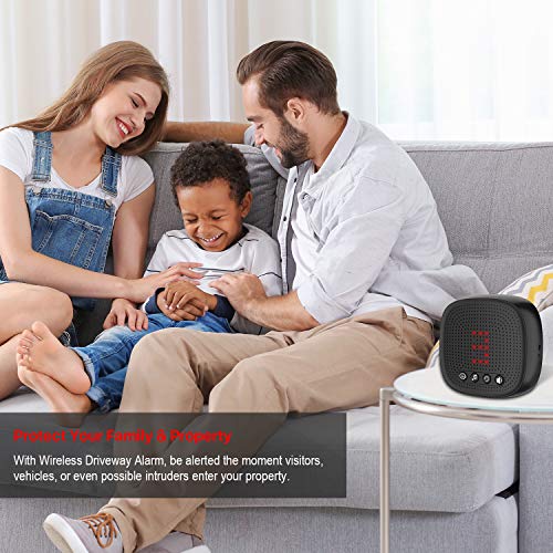 Wireless Driveway Alarm, Motion Detector, 1000FT Long Range, 36 Melodies, Outdoor Motion Sensor Alarm Weather Resistant-Home Security Alert System Monitor & Protect Indoor/Outside Property