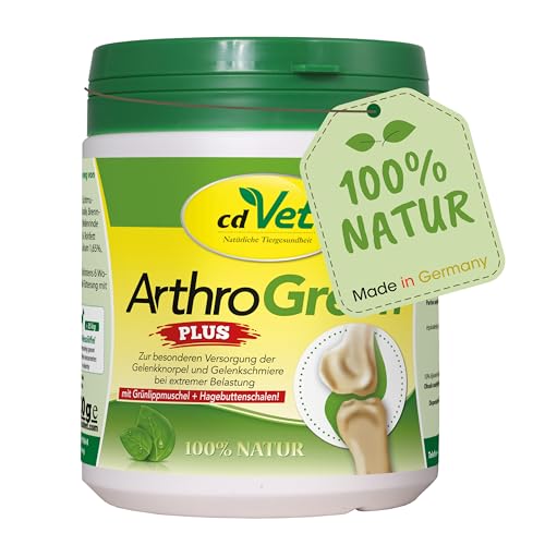 cdVet ArthroGreen Plus 330g - complément alimentaire naturel et efficace pour soutenir les articulations des chiens et des chats avec des vitamines et des minéraux