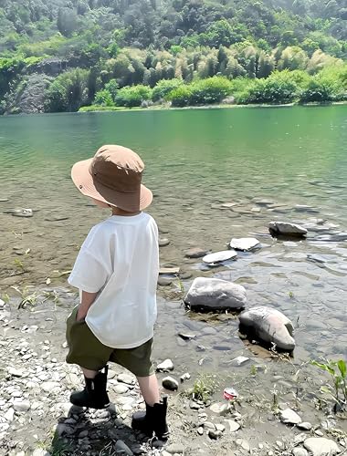 Jastore Waterproof Quick Dry Kids Fishing Safari Hat Boys Sun Hat Girls Beach Hat UPF 50+ Outdoor Bucket Hat4