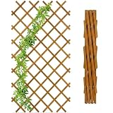 Traliccio Estensibile in Legno per Piante Rampicanti 120x180cm, Reticolato in Legno da Est...
