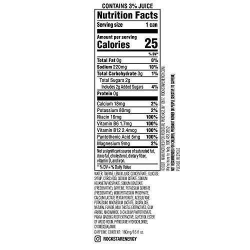 Rockstar Recovery Energy + Hydration Non Carbonated Energy Drinks 2021 Edition (Lemonade, 12 Cans) #TOP1