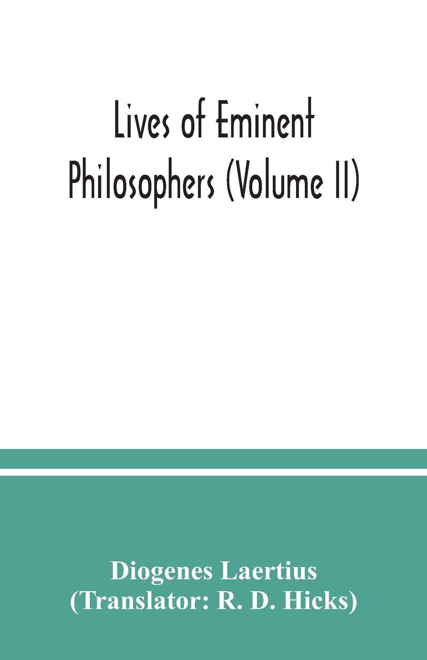 Alpha Edition Lives of eminent philosophers (Volume II)