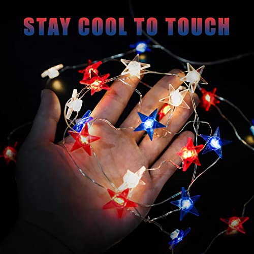 Flavcharm Independence Day Decorations String Lights, July 4Th Indoor Fairy Lights, 4Th Of July Battery Operated Operated Patriotic Lights Decor With Remote For Decorating National Day, Bedroom #TOP2