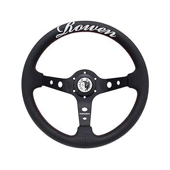 Amazon | ATC社製 ROWEN ステアリング 33Φ 刺繍入り レッド