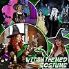 Witch Costume Adult Accessories,Elphaba Costume Accessories,Wicked Witch Costumes,Include Black Witches Hat Glasses with Gloves,Halloween Carnival Female Role Playing Dress Up Wizard Costumes #5