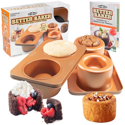 Cook’s Choice Stainless Steel Food Bowl Maker & Muffin Pan W/Recipe Book