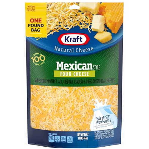 Kraft Shredded Mexican Style 4 Cheese Blend (16 oz Bag)