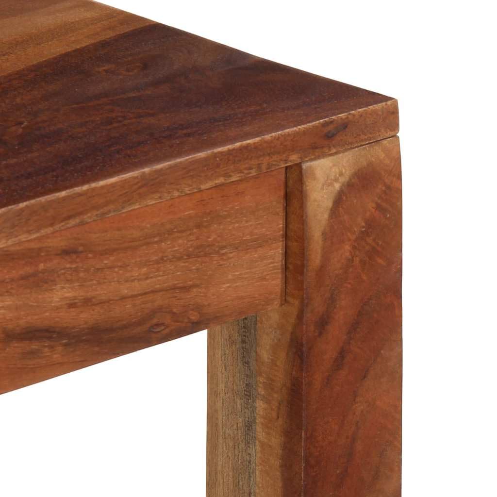 Tavolo da Pranzo 120x60x76 cm in Legno Massello di Acacia | Mobile rettangolare in legno di acacia con finitura ambra per sala da pranzo e cucina, ideale per 4 persone.