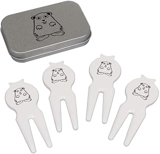 Azeeda 'Beaver' Golf Divot Tool/Repair Fork Gift Set (GO00000547)