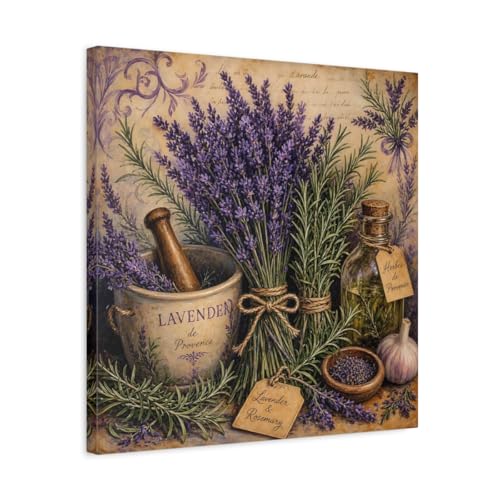 Toile lavande violette de qualité supérieure 50x50cm pour salon