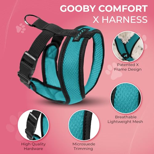 Image of Gooby Comfort X Head-in Dog Harness, Choke-Free, Turquoise, X-Large