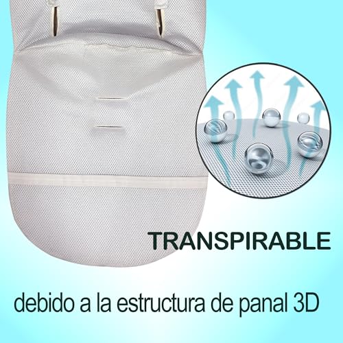 Miniatura 5 de Colchoneta Universal Para Silla De Paseo Funda Transpirable Y Acolchada Para Carro De Bebé, Ideal Para Verano Y Entretiempo, Compatible Con La Mayoría De Sillas, Fácil De Lavar Vichy Azul