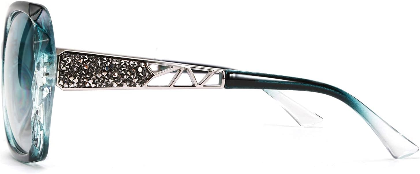 FEISEDY Polarized Women Square Sunglasses Sparkling Composite Shiny Frame B2289 - Image 7