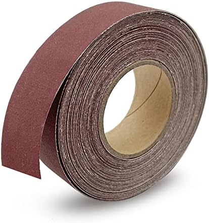 4 Rolls Sandpaper 2,5cm x 6m Sand Paper Abrasive Paper with Dispenser Emery Cloth Roll for Wood Furniture Finishing Metal Sanding Automotive Polishing, 150/240/320/400