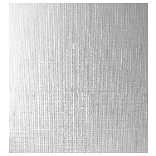 Image of Craft UK W111 A6 Linen Card and Envelope Pack of 50 - White