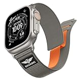 Cinturino in nylon robusto per Apple Watch Ultra/3/2 da 49 mm, 46 mm, 45 mm, 44 mm, 42 mm, 41 mm, 40 mm, unisex, in nylon elastico, sportivo, morbido tessuto per Apple Watch Series 11, 10, 9, 8, 7, 6
