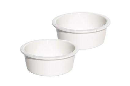 Lovene Eco-Friendly Dog and Cat Stoneware Ceramic Pet Bowls - Set of 2 (13oz, 400ml)