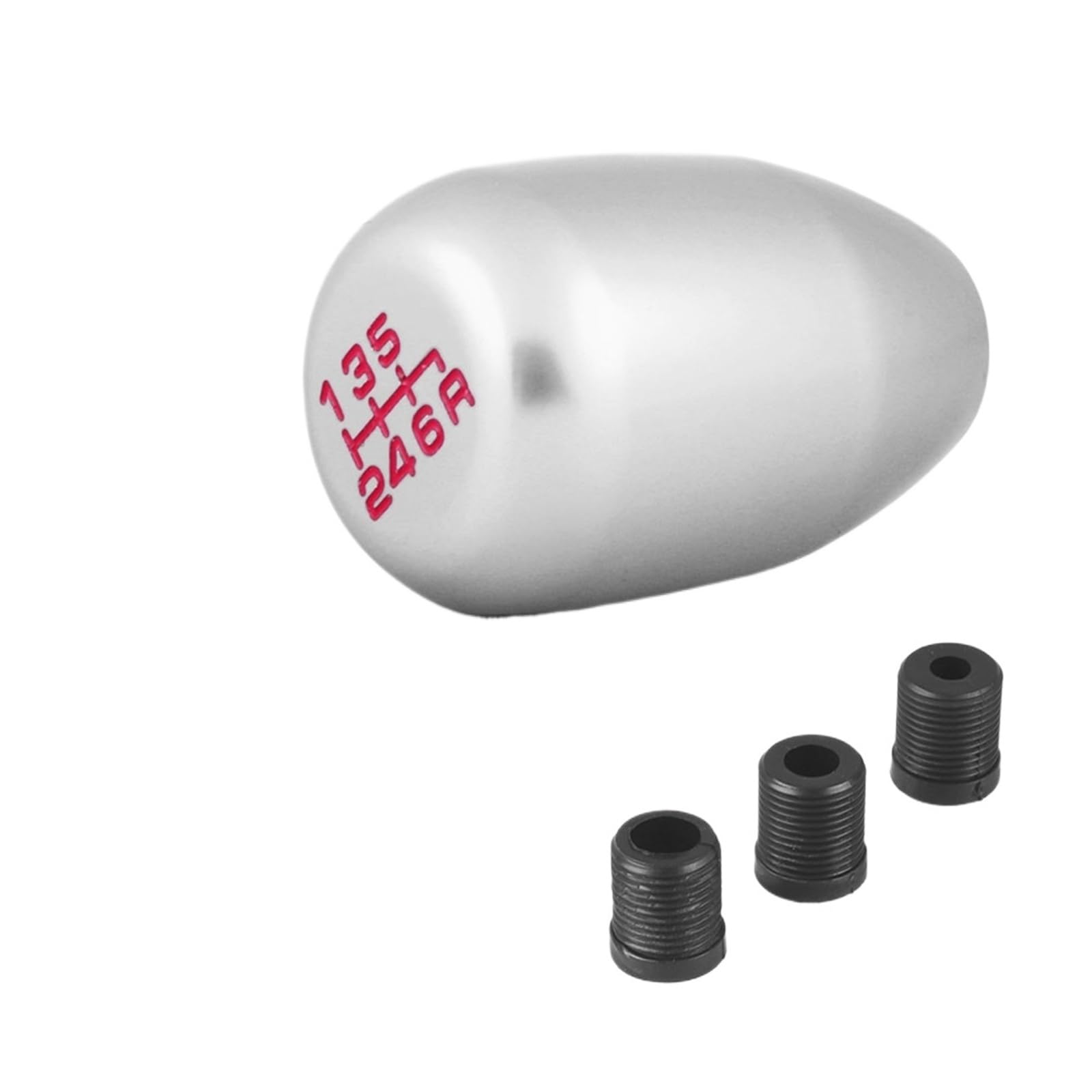 AMCBYSGC Gear Shift Knob Speed Manual Automatic 8mm 10mm 12mm Lever(Silver)