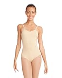 Women's Camisole Leotard With Adjustable Straps,Nude,Small