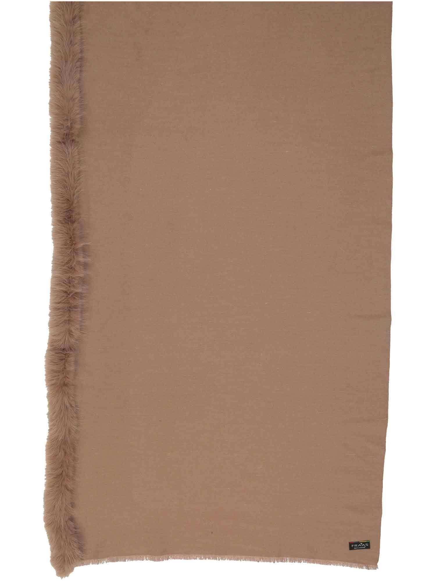 FRAAS Poncho | 60 x 180 cm | Mit Kunstfell-Rand | für Damen | Elegant und perfekt für Herbst und Winter