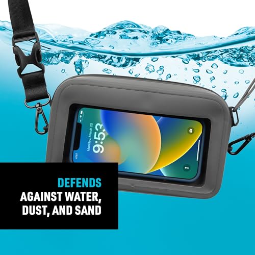 Nite Ize RunOff Mochila impermeable para cadera - esencial para playa y senderismo - bolsa para teléfono y esenciales de viaje - bolso cruzado para playa y viaje con clasificación IP67 - Carbón miniatura 4