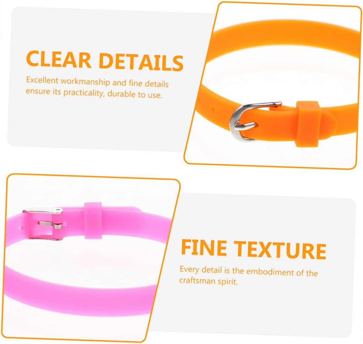 UPKOCH Unisex Silicone Bracelets Comfortable Elastic Wristbands for Watch Straps Decorative Bands for All