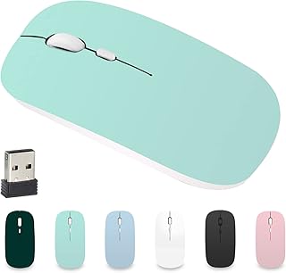 BlueBose Wireless Bluetooth Mouse, 3-Speed Dpi Adjustment, Lightweight And Portable Wireless Mouse For Laptop,Compatible Laptop/Ipad/Iphone/Mac/Pc, Requires AA Batteries (Not Included), (Green)