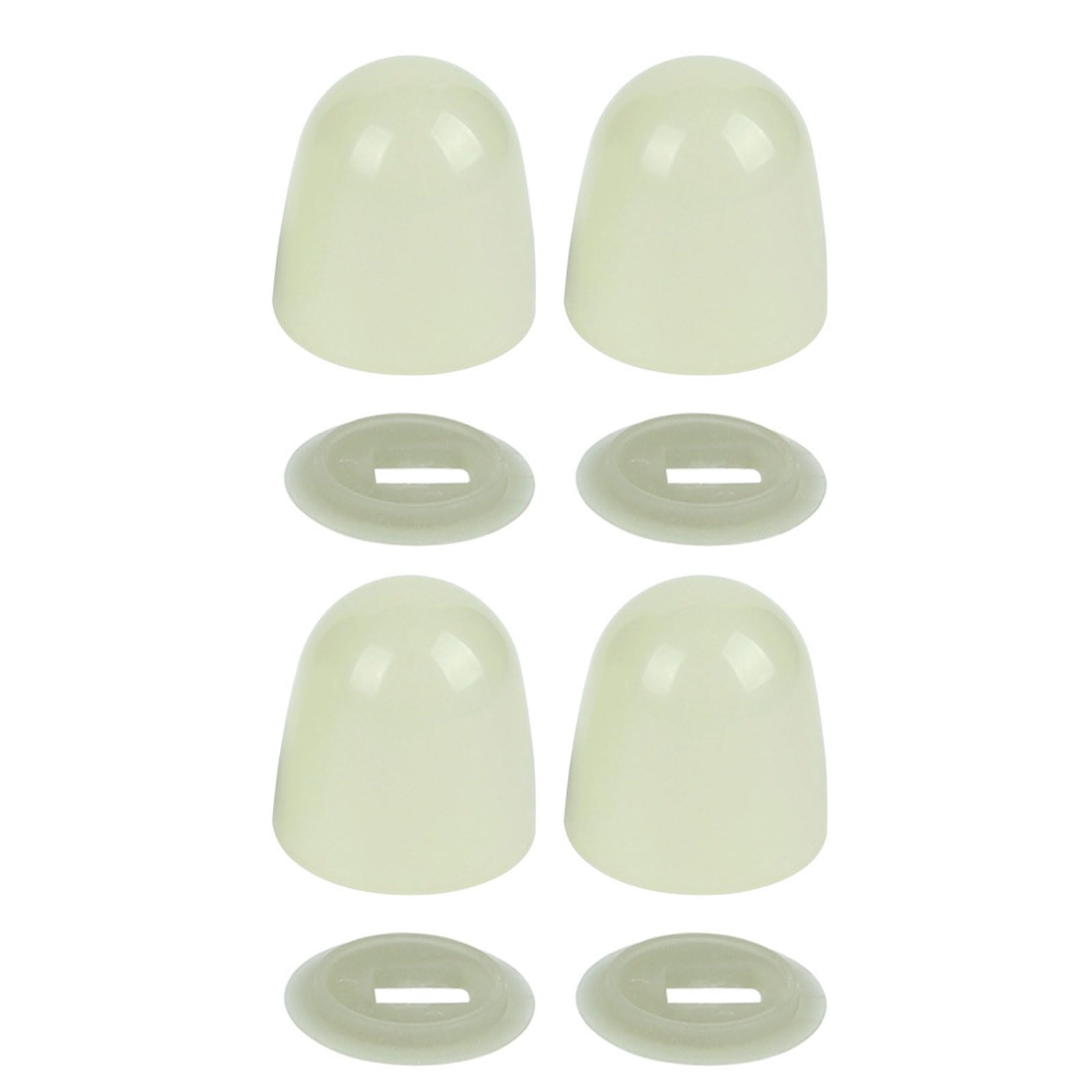 Round Plastics Glowing Push-in Toilet Bolt Covers Decorative Screw Hiders for Toilet Bowl Base Clean Floor Bolt Covers