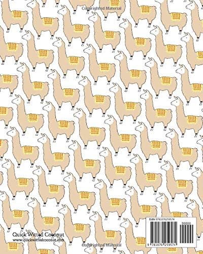 Llama Notebook - Ruled Pages - 8x10 - Premium (White) - Image 3