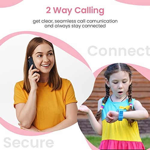 Image of Turet Stardust Smart Watch for Kids- Smartwatch for Boys and Girls with Camera, Games, Recorder, Phone Book, SMS, 2-Way Calling Kids Watches - Without App (Classic Pink)