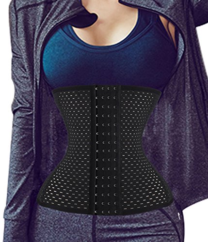 LODAY Waist Trainer Corset Cincher, Body Slimmer Shaper Tummy Control for Women Black (S(3-5 Day delivery), Black)