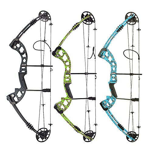 SHARROW Compound Bow Archery Kit 30-55lbs Metal Alloy Hunting Bow with Bow Accessories and Arrows for Outdoor Shooting, Right Hand Composite Bow with Adjustable Draw Length and Weight (Black)