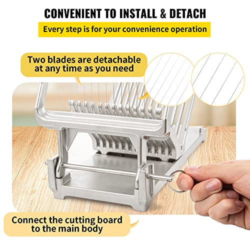 Vevor Cheese Cutter With Wire 1 Cm & 2 Cm Cheeser Butter Cutting Blade Replaceable Cheese Slicer Wire, Aluminum Alloy Commercial Cheese Slicer With 304 Stainless Steel Wire Kitchen Cooking Baking Tool #TOP5