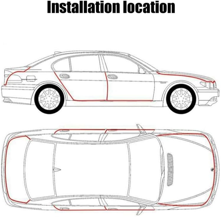 Car Door Edge Guards Black for Ford F150 2021 2022 2023 2024 2025, Car Guards Protector, Rubber U-Shaped Automotive Trim, No Glue Required,10m