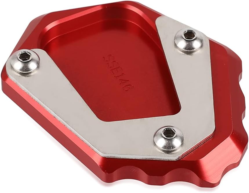 Motorcycle Side Stand Kickstand Plate Enlarge Compatible with CB125R CBF125NA 2017-2020 CB125R CBF125NA 2020-2021 CBR500R CB650R CBR650R 2018-2021 VFR800X Crossrunner 2015-2021 Red