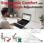Travel Depot Support portable pour ordinateur portable, support pour bureau ergonomique 6-Levels Support d'ordinateur réglable Angles, ABS Support Riser pour ordinateur portable compatible avec tous les ordinateurs portables et iPad (10-15.6")