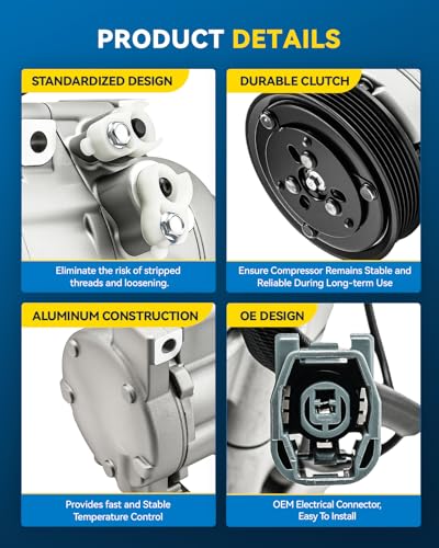 Image of PHILTOP 639128 Air Conditioner AC Compressor with Clutch for Mazda CX-7 2009-2012