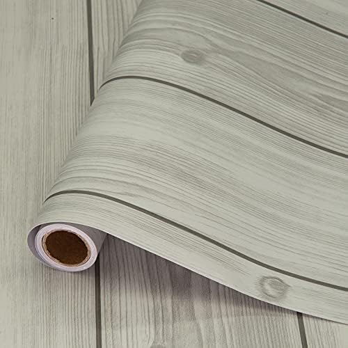 Fantasnight Wood Sticky Back Plastic Self Adhesive Vinyl Peel and Stick Wallpaper 45 X 300 cm Waterproof Vinyl Film Decorative Furniture Stickers for Wardrobe Wall Countertop DIY